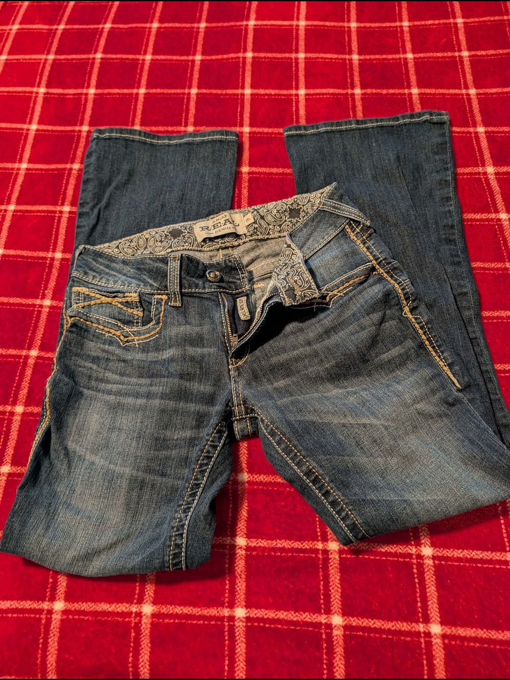 Ariat Women's Dark Blue Denim Jeans - Picture 4 of 6
